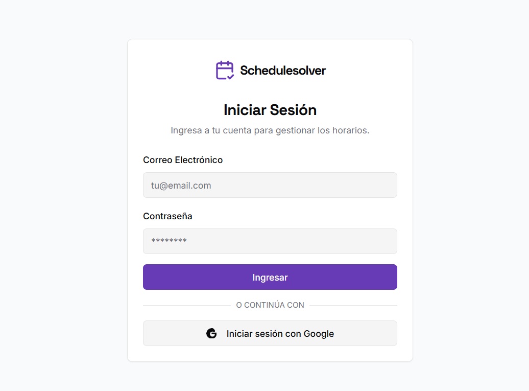 Schedule Solver
